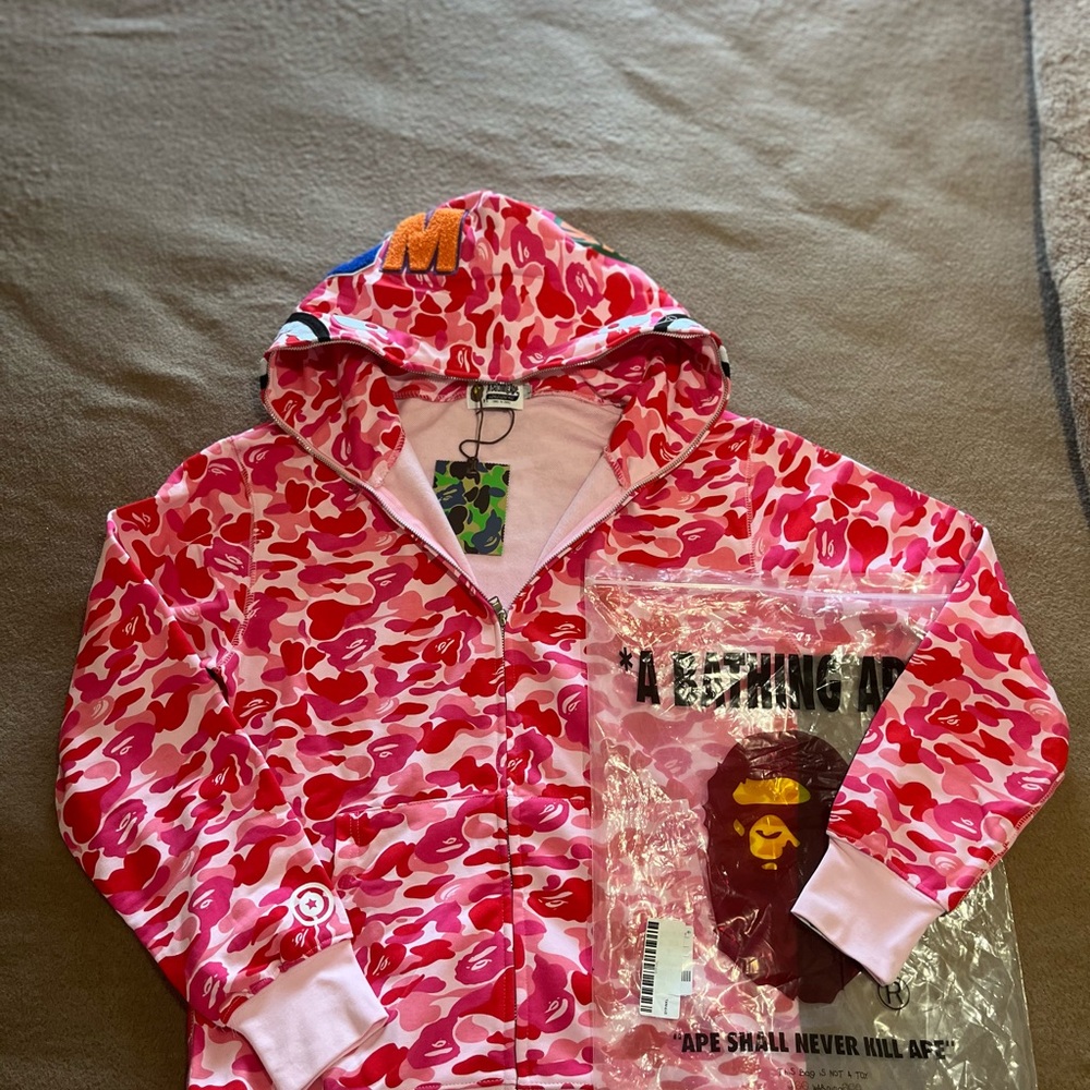 Bape hoodie size large